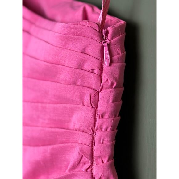 NWT Rachel Gilbert Pink Marco Gown Maxi Gala Formal Black Tie Bow Dress Size 2 - Picture 7 of 10